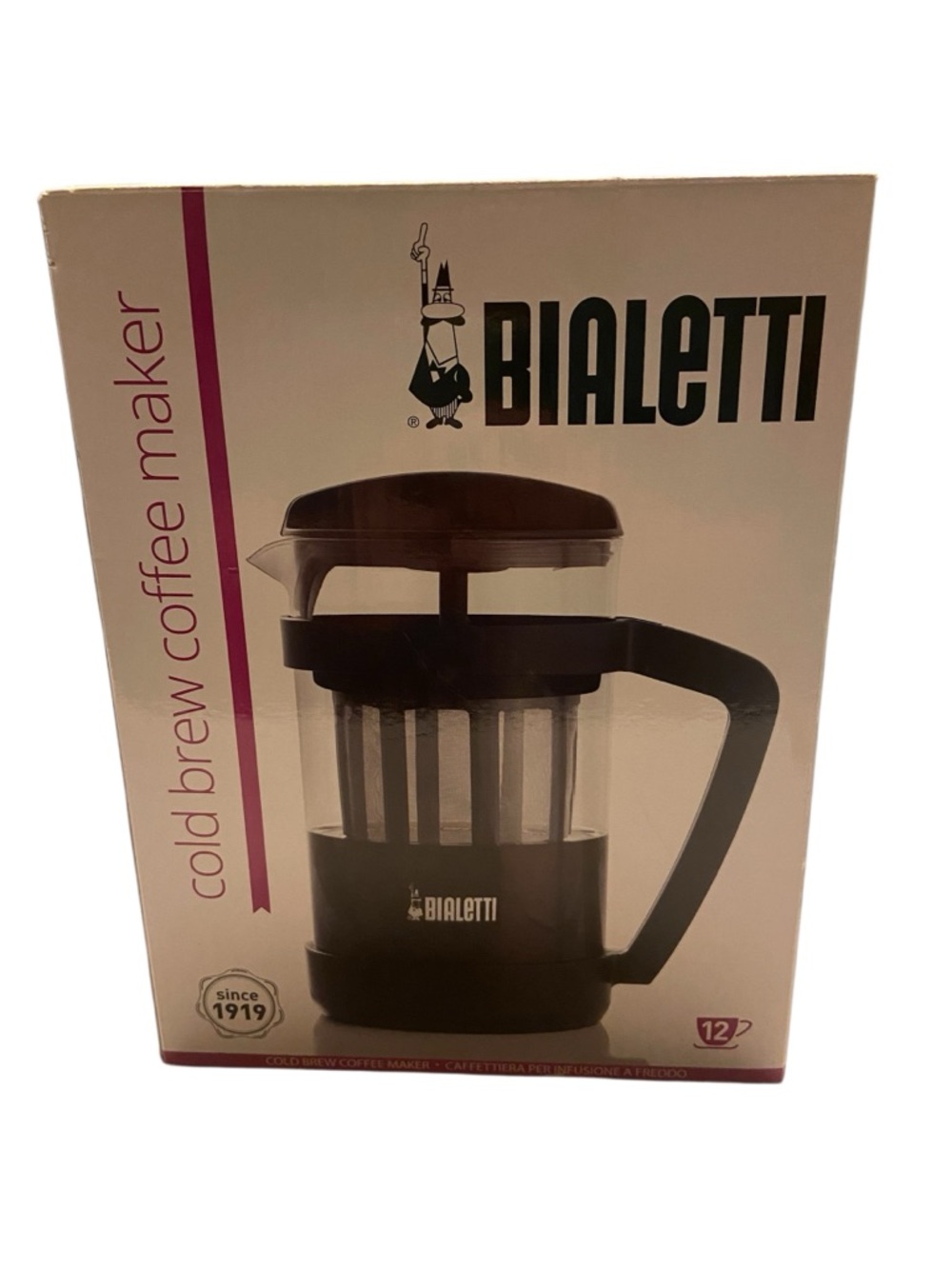 Bialetti 12 Cup Cold Brew Coffee Maker NEW In Box Kitchen Home